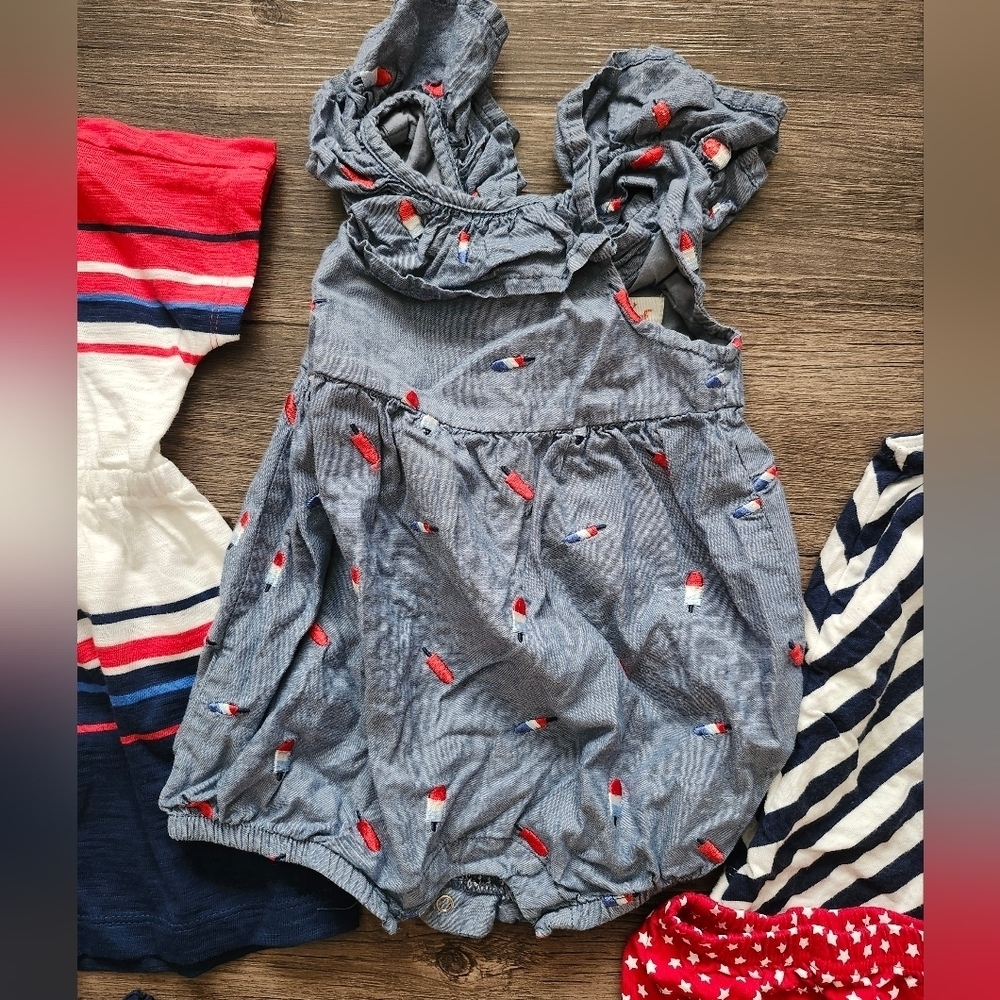 6 To 9 Month Patriotic Outfit Bundle - Picture 3 of 7